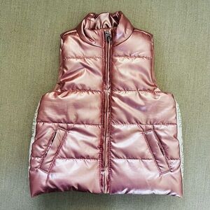 Baby Metallic Pink Puffer Vest
